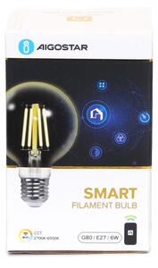 LED Stmívatelná žárovka FILAMENT G80 E27/6W/230V 2700-6500K Wi-Fi - Aigostar