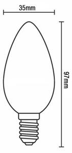 LED Žárovka FILAMENT C35 E14/4W/230V 4000K
