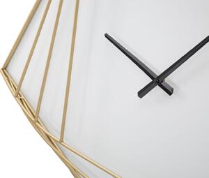 Nástěnné hodiny Mauro Ferretti Gold II, 85x6x85 cm, bílá/zlatá