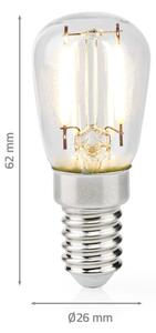 Nedis LBCRFE14T26 - LED Žárovka do lednice T26 E14/2W/230V 2700K
