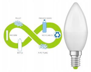 LED Žárovka z recyklovaného plastu B40 E14/4,9W/230V 4000K - Ledvance