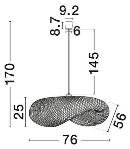 Nova Luce Závěsné svítidlo ADALINE, d. 76 cm, v. 170 cm