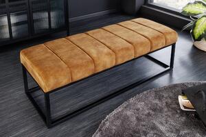 Lavička PETIT BEAUTÉ 110cm sametově hořčicová žlutá