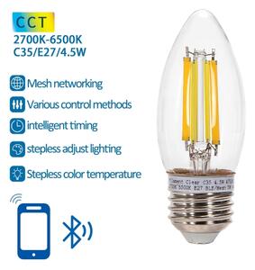 LED Žárovka FILAMENT C35 E27/4,5W/230V 2700-6500K - Aigostar