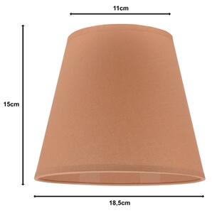 Duolla - Stínidlo k stolní lampě SOFIA XS E14 pr. 18,5 cm hnědá