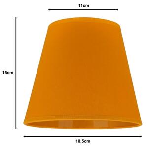 Duolla - Stínidlo k stolní lampě SOFIA XS E14 pr. 18,5 cm žlutá