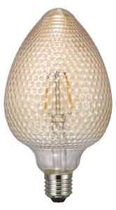 Dekorativní LED žárovka NORDLUX Avra 1,5 W E27 v několika variantách - jantarová, 2200 K, 150 lm, 100 mm, 180 mm, horizontální vroubkování