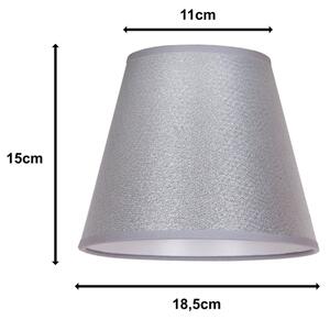 Duolla - Stínidlo k stolní lampě SOFIA XS E14 pr. 18,5 cm stříbrná