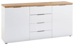 ŠIROKÁ KOMODA, bílá, barvy dubu, 180/89/43 cm Xora - Široké komody