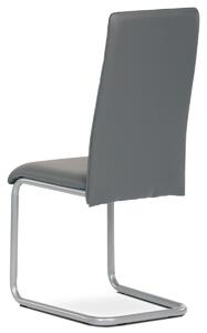 Židle jídelní šedá koženka DCL-402 GREY