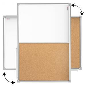 Allboards, korková a magnetická tabule v hliníkovém rámu 120x90cm, CO129