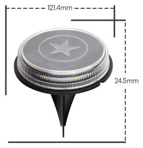 Aigostar - LED Solární lampa LED/0,6W/5,5V 24,5 cm 3200K IP66 černá