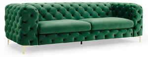 Pohovka MODERN BAROCCO 240 CM smaragdově zelená samet