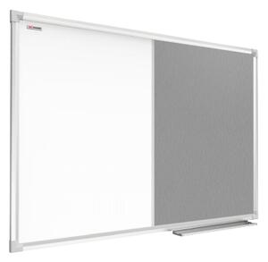 Allboards,Textilní a bílá magnetická tabule COMBI v hliníkovém rámu - 60x40 cm,CO64FS