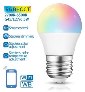 LED RGBW Stmívatelná žárovka G45 E27/6,5W/230V 2700-6500K Wi-Fi - Aigostar