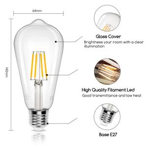 LED Žárovka FILAMENT ST64 E27/4W/230V 2700K - Aigostar