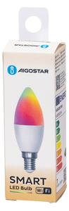 LED RGBW Stmívatelná žárovka C37 E14/6,5W/230V 2700-6500K Wi-Fi - Aigostar