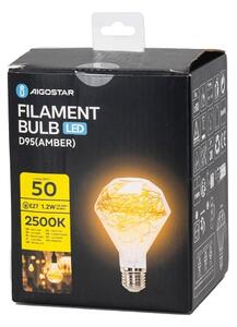 LED Dekorační žárovka D95 E27/1,2W/230V 2500K - Aigostar