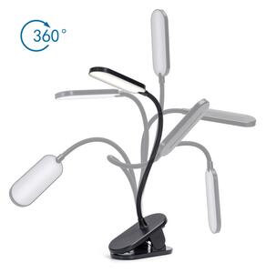 Aigostar - LED Stmívatelná stolní lampa s klipem LED/2,5W/5V černá