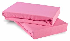 Prostěradlo růžové jersey EMI, Prostěradlo 80x200