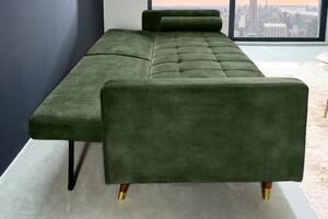Designová rozkládací sedačka Walvia 196 cm zelená