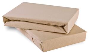 Plachta ložní cappuccino jersey EMI, Dětské prostěradlo 70x140
