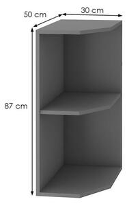 Dolní rohová skříňka NELJA - šířka 30 cm, antracit