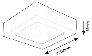 Rabalux 71201 - LED Stropní svítidlo SHAUN LED/7W/230V 12x12 cm černá