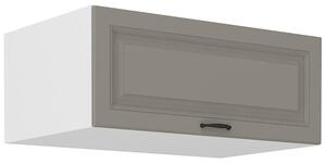 Hluboká digestořová skříňka SOPHIA - šířka 80 cm, světle šedá / bílá