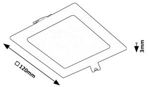 Rabalux 71229 - LED Podhledové svítidlo SHAUN LED/6W/230V 12x12 cm černá