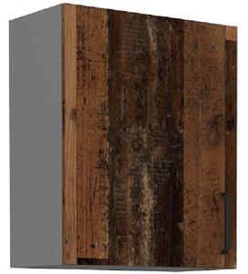 Horní kuchyňská skříňka PENKA - šířka 60 cm, old style / antracit