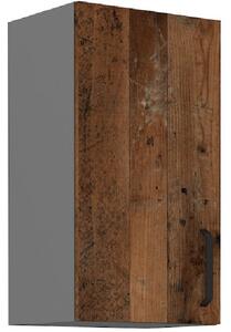 Horní kuchyňská skříňka PENKA - šířka 40 cm, old style / antracit