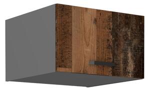 Horní skříňka s výklopnými dvířky PENKA - šířka 50 cm, old style / antracit