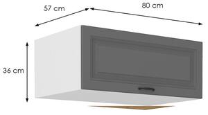 Hluboká digestořová skříňka SOPHIA - šířka 80 cm, šedá / bílá