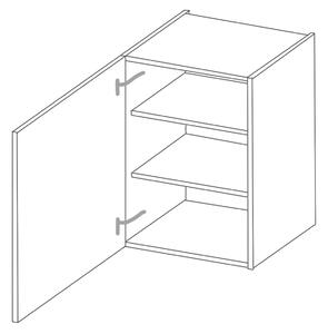 Horní kuchyňská skříňka AGAFIJA - šířka 50 cm, cashmere / černá