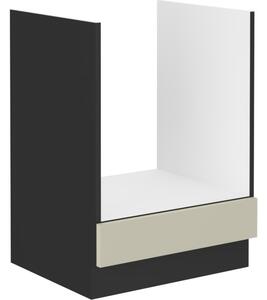 Sporáková skříňka AGAFIJA - šířka 60 cm, cashmere / černá