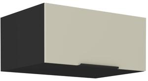 Hluboká digestořová skříňka AGAFIJA - šířka 80 cm, cashmere / černá