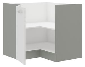 Dolní rohová skříňka AGAFIJA - 90x90 cm, cashmere / černá