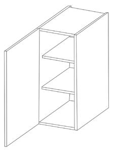 Horní kuchyňská skříňka AGAFIJA - šířka 40 cm, cashmere / černá