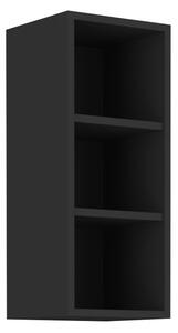Horní otevřená skříňka AGAFIJA - šířka 30 cm, černá