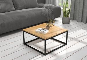 Konferenční stolek BELTEN, 65x33x65, bílá/dub artisan