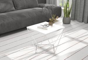 Konferenční stolek DIANA, 50x45x50, bílá/dub artisan
