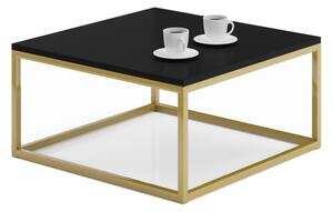 Konferenční stolek TEMU, 65x33x65, zlatá/černá
