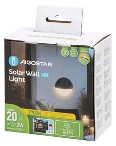 Aigostar - LED Solární nástěnné svítidlo LED/2W/1,2V černá 2700K IP44