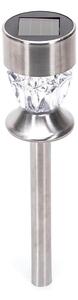 Aigostar - LED Solární lampa LED/0,006W/1,2V 35,5cm chrom 2700K IP44