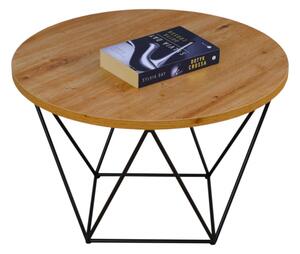 Konferenční stolek LIAN, 55x37x55, černá/dub artisan