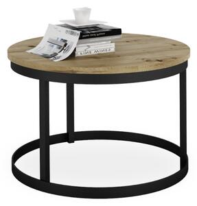 Konferenční stolek RINEN, 55x36x55, černá/dub artisan