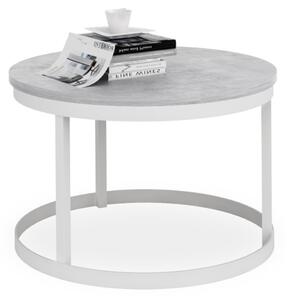 Konferenční stolek RINEN, 55x36x55, bílá/beton