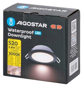 Aigostar - LED Koupelnové podhledové svítidlo LED/4,8W/230V 3000K černá IP65