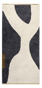 Tmavě šedý/béžový pratelný bavlněný koberec 70x150 cm Figura – Mette Ditmer Denmark